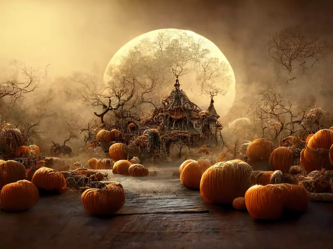 Hallows Eve 4 68X5 Fleece ( 80 X 60 Inch ) Backdrop