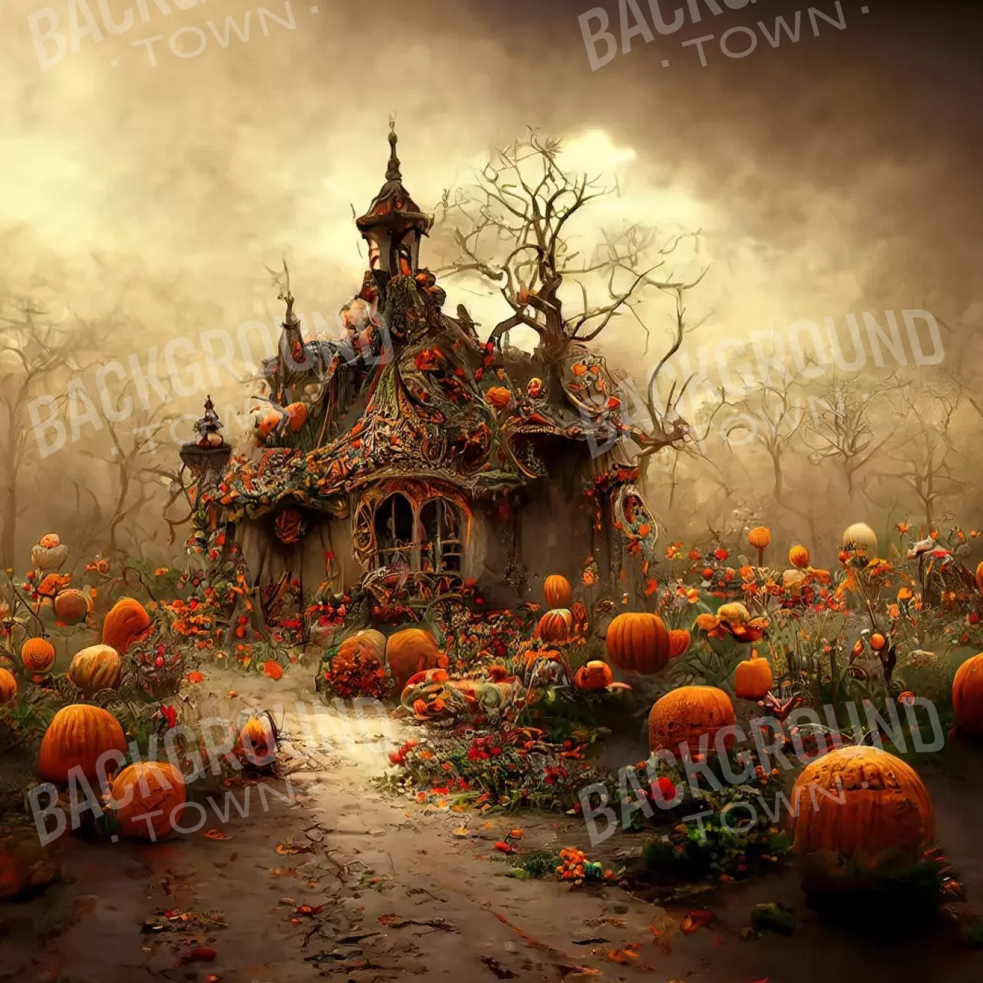 Hallows Eve 8’X8’ Fleece (96 X Inch) Backdrop