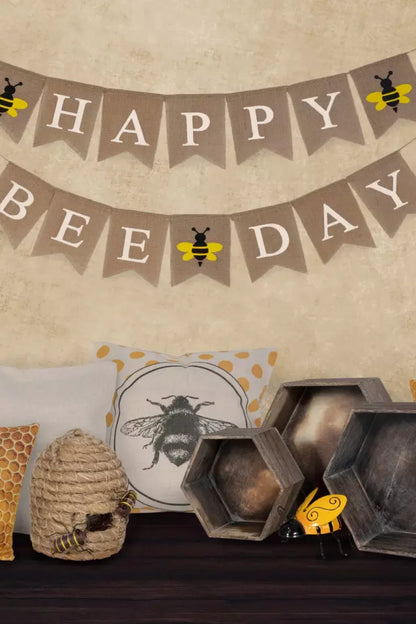 Happy Bee Day Backdrop