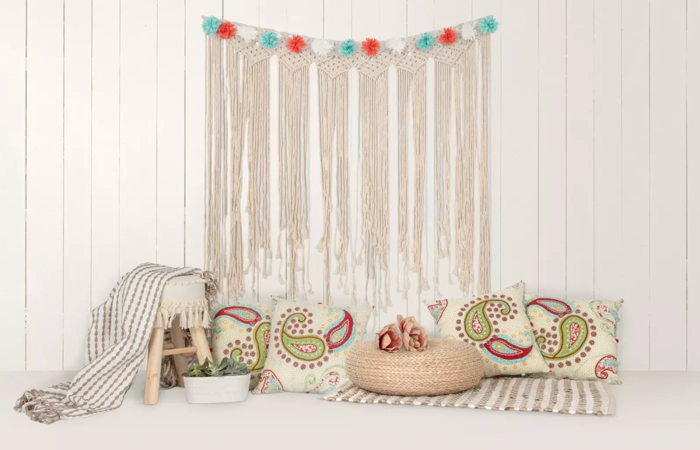 Happy Boho 12X8 Ultracloth ( 144 X 96 Inch ) Backdrop