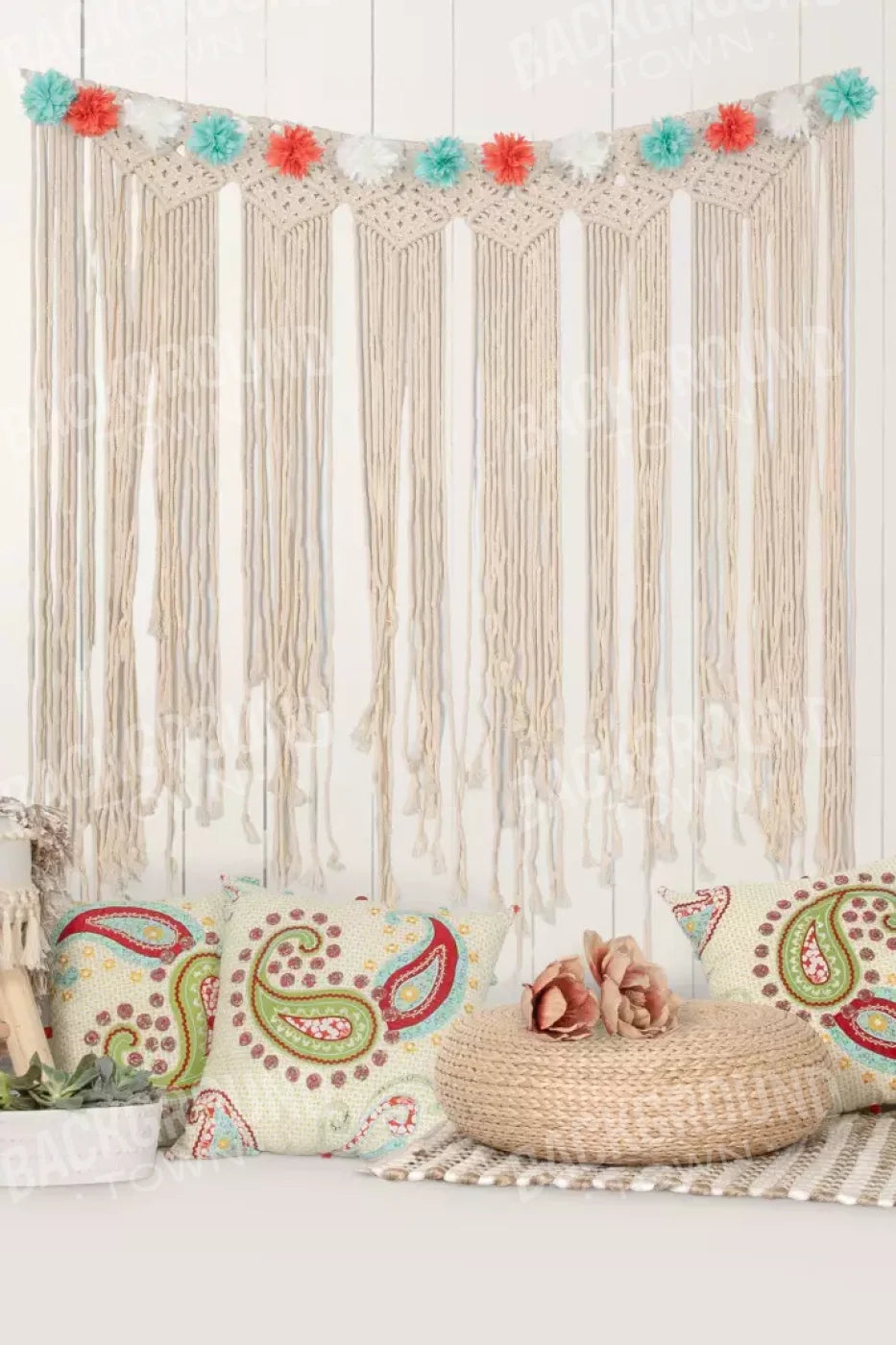 Happy Boho 5X8 Ultracloth ( 60 X 96 Inch ) Backdrop