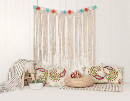 Happy Boho 8X6 Fleece ( 96 X 72 Inch ) Backdrop