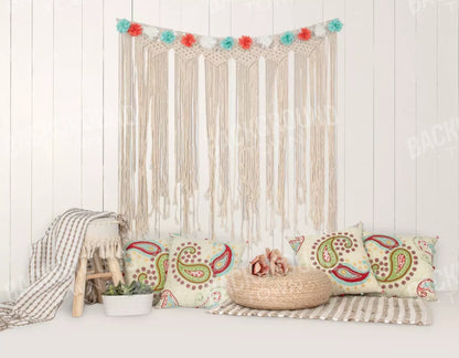Happy Boho 8X6 Fleece ( 96 X 72 Inch ) Backdrop
