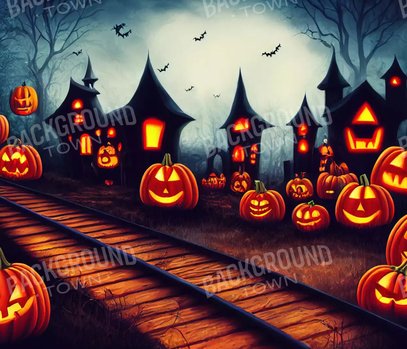 Happy O Lantern 12X10 Ultracloth ( 144 X 120 Inch ) Backdrop