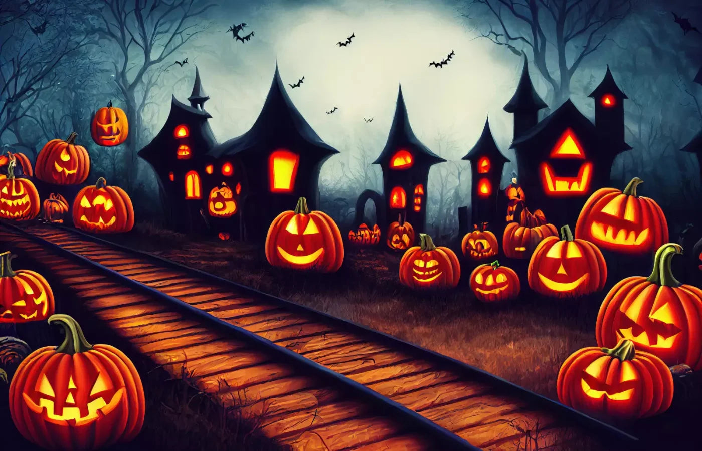 Happy O Lantern 12X8 Ultracloth ( 144 X 96 Inch ) Backdrop