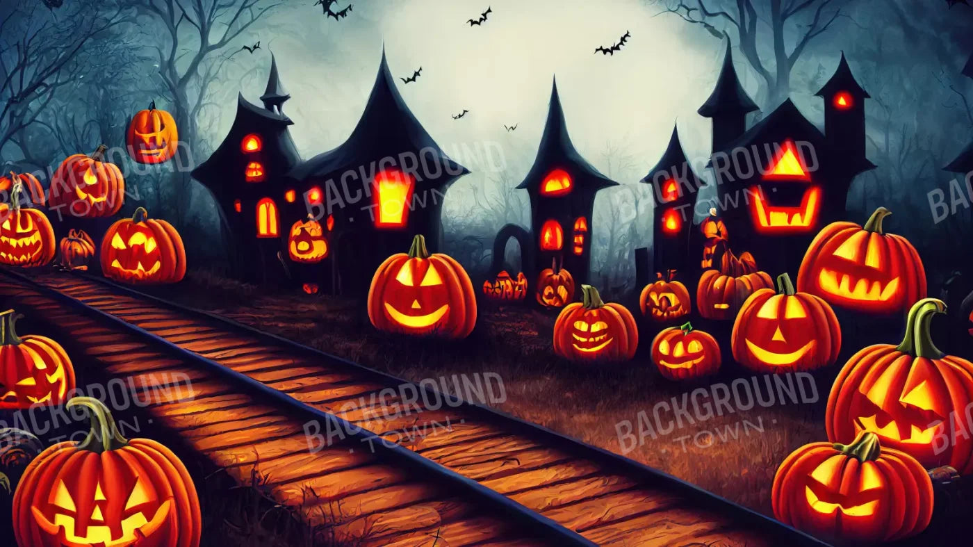 Happy O Lantern 14X8 Ultracloth ( 168 X 96 Inch ) Backdrop