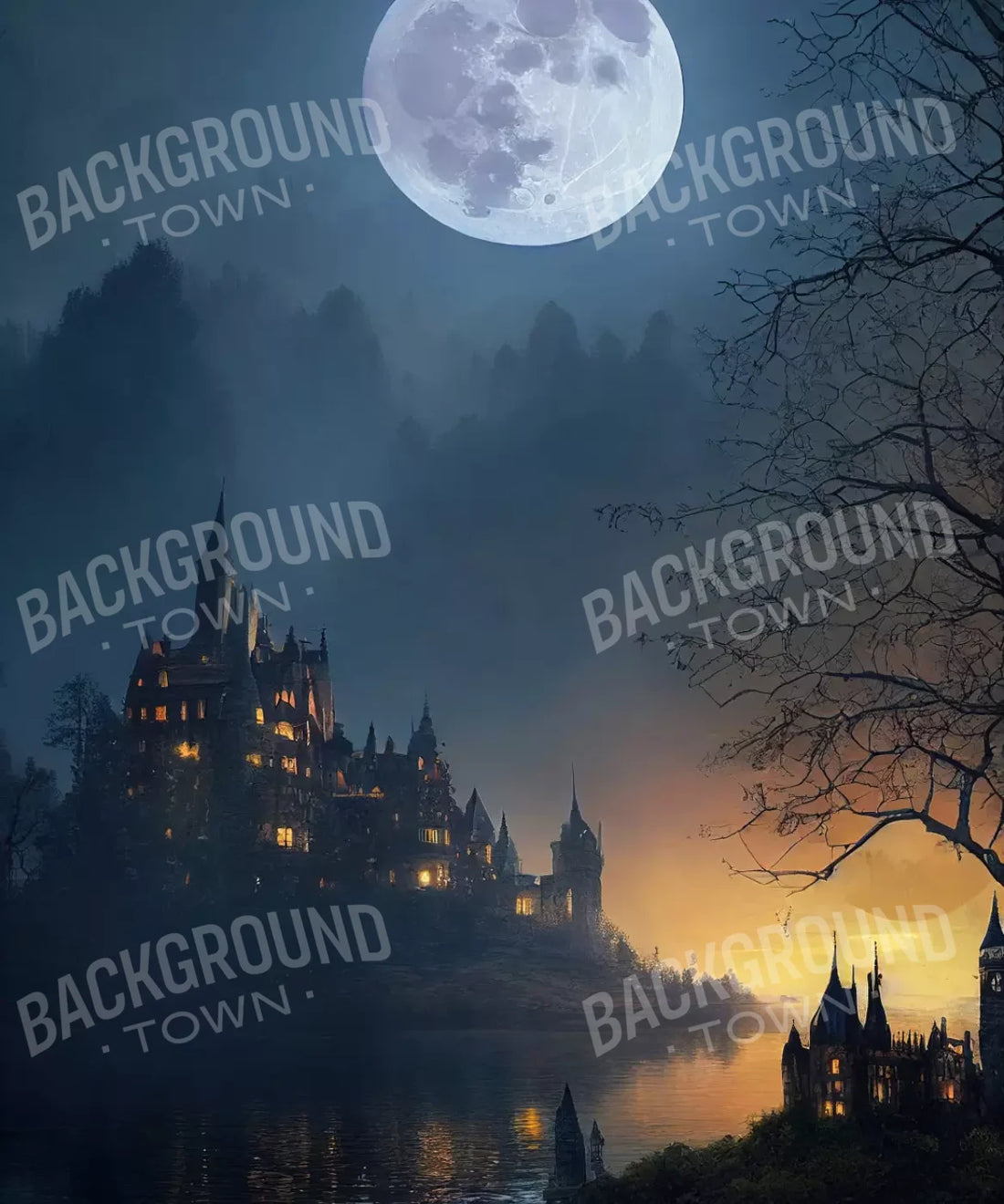 Gray Halloween Backdrop for Photography