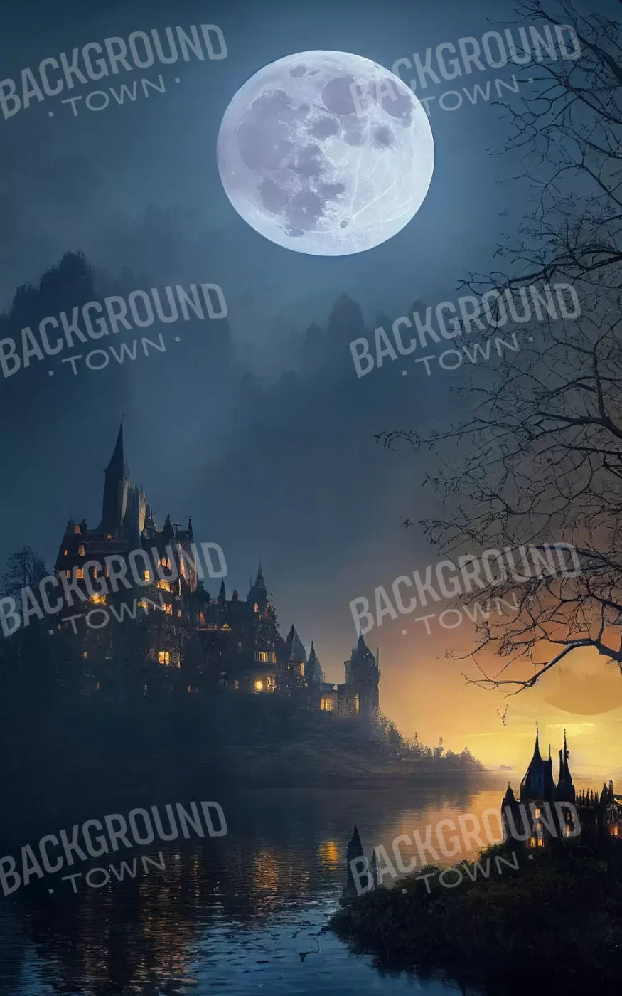 Haunted Castle 9X14 Ultracloth ( 108 X 168 Inch ) Backdrop