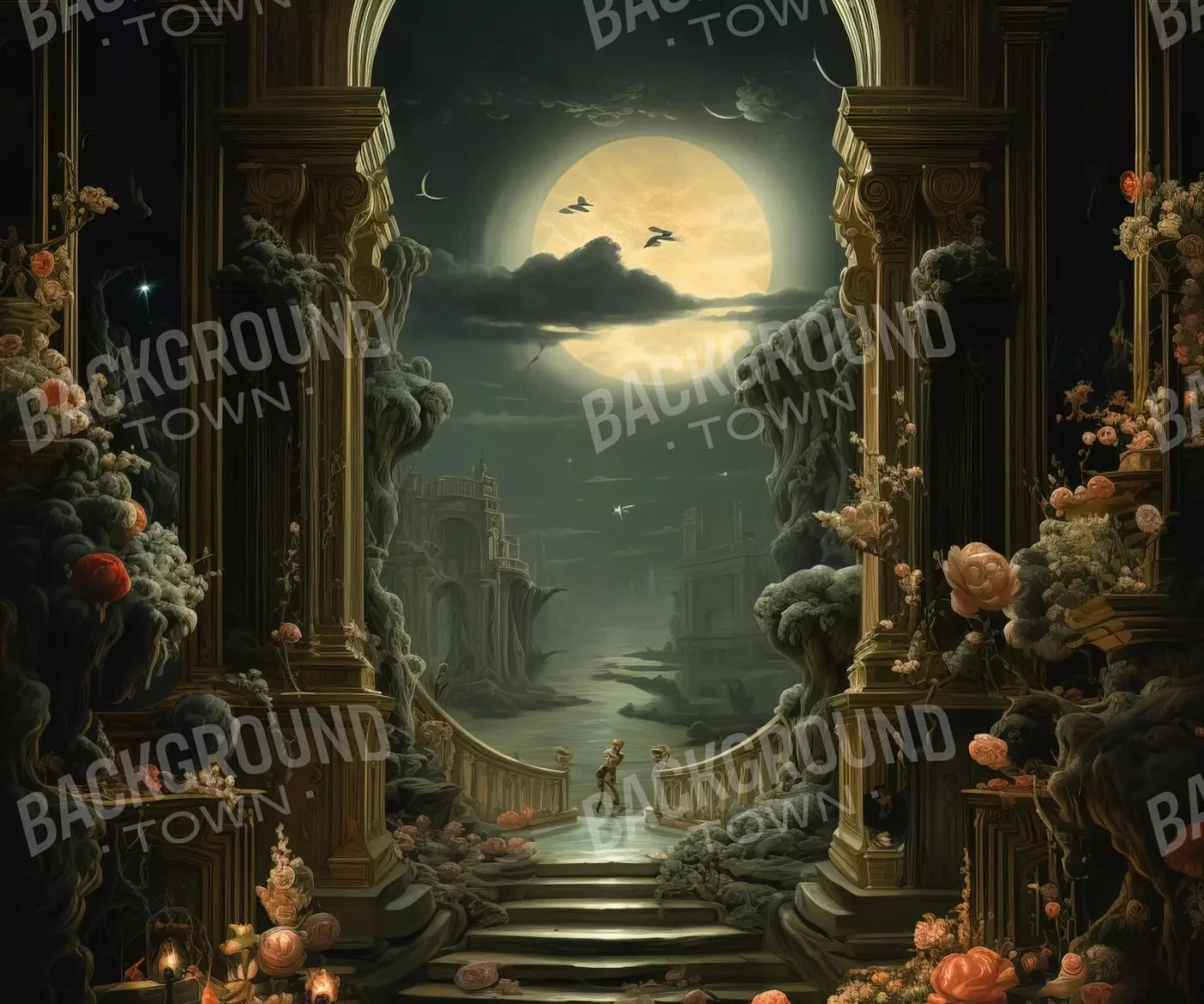 Haunted Elegance Ii 12’X10’ Ultracloth (144 X 120 Inch) Backdrop