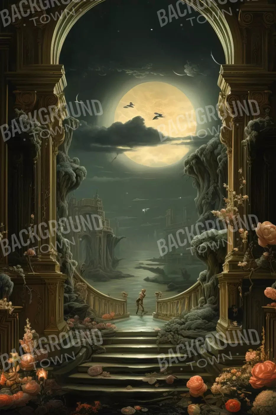 Haunted Elegance Ii 8’X12’ Ultracloth (96 X 144 Inch) Backdrop