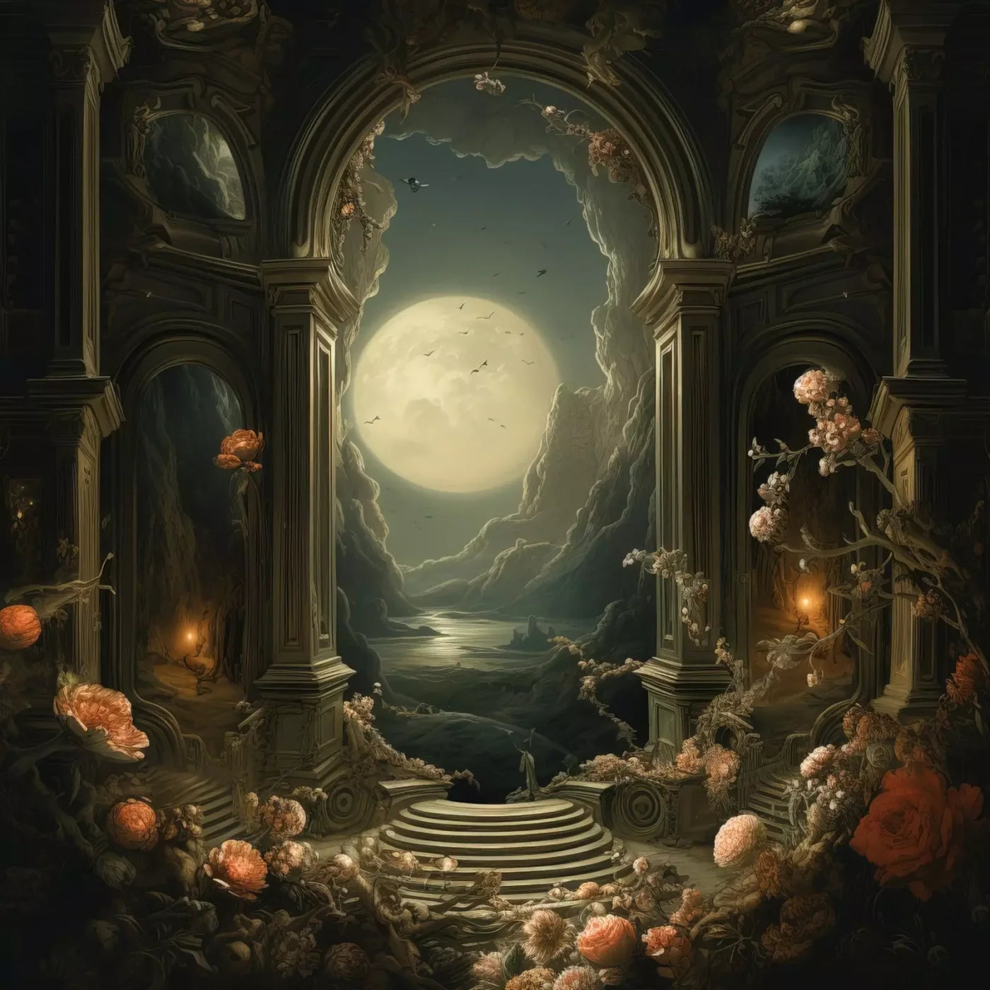 Haunted Elegance I 10’X10’ Ultracloth (120 X Inch) Backdrop