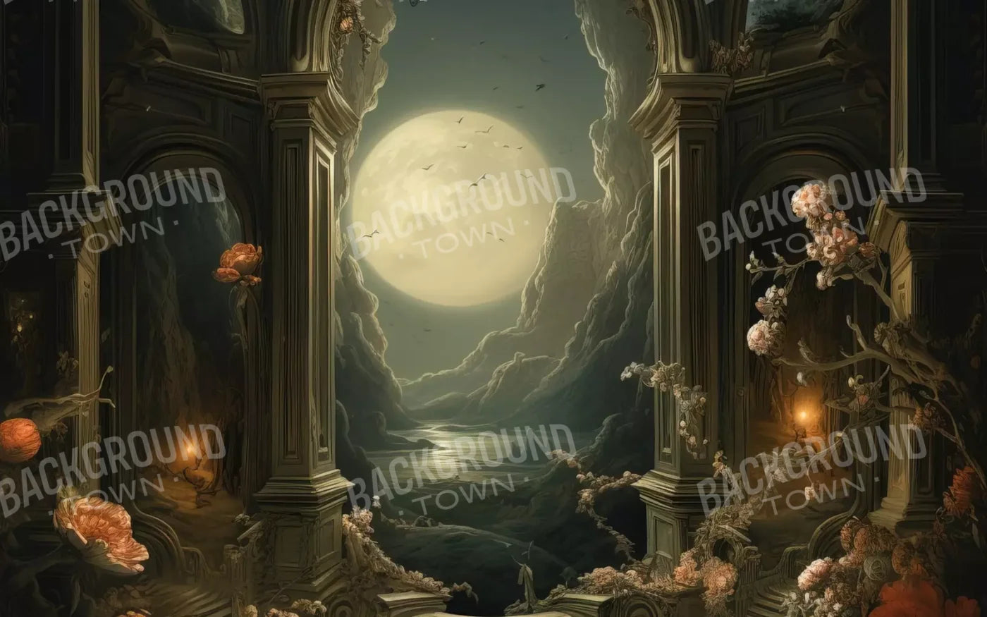 Haunted Elegance I 16’X10’ Ultracloth (192 X 120 Inch) Backdrop