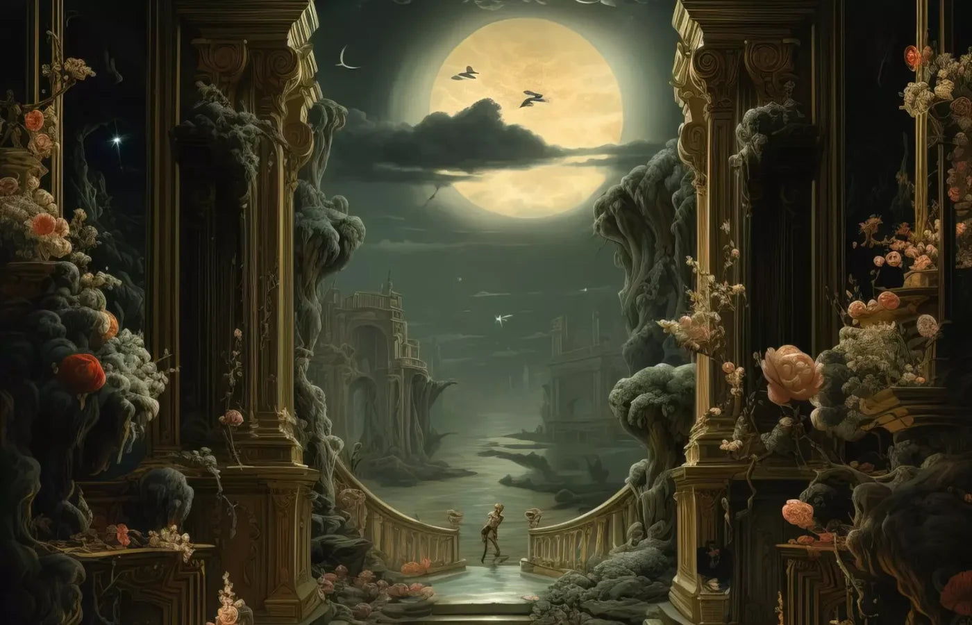 Haunted Elegance Ii 14’X9’ Ultracloth (168 X 108 Inch) Backdrop