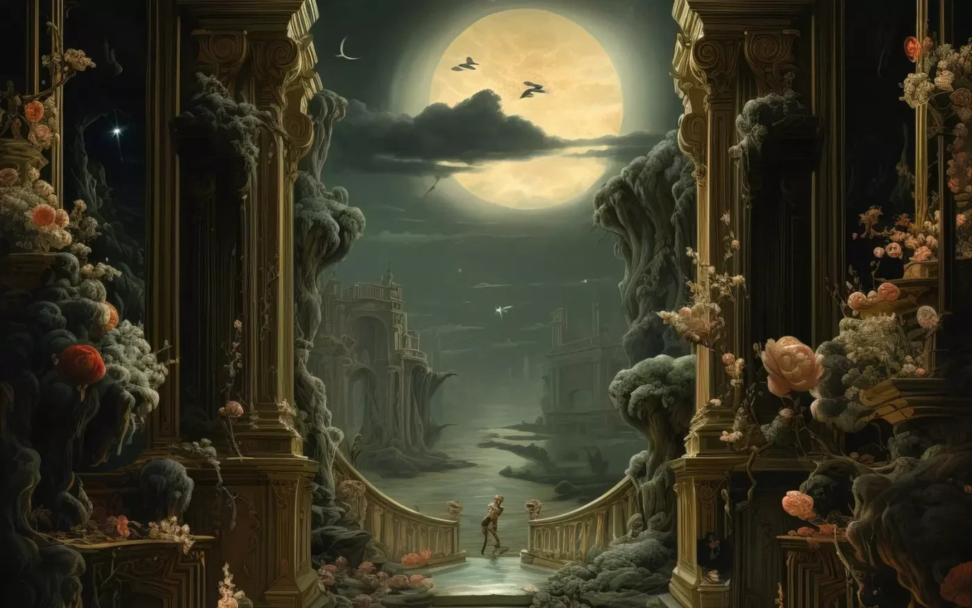 Haunted Elegance Ii 16’X10’ Ultracloth (192 X 120 Inch) Backdrop