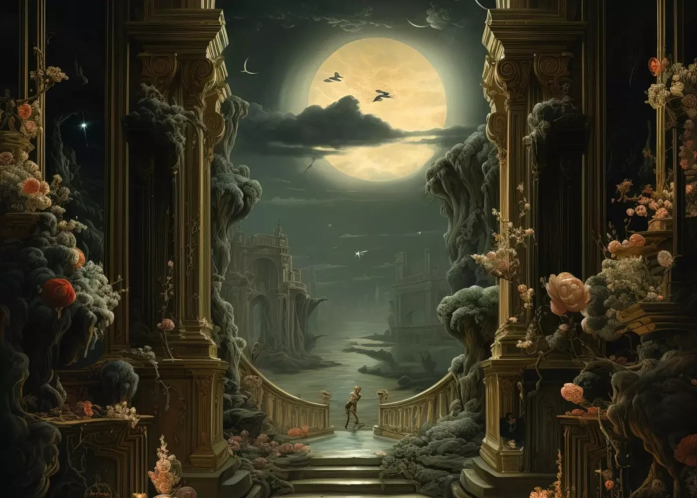 Haunted Elegance Ii 7’X5’ Ultracloth (84 X 60 Inch) Backdrop