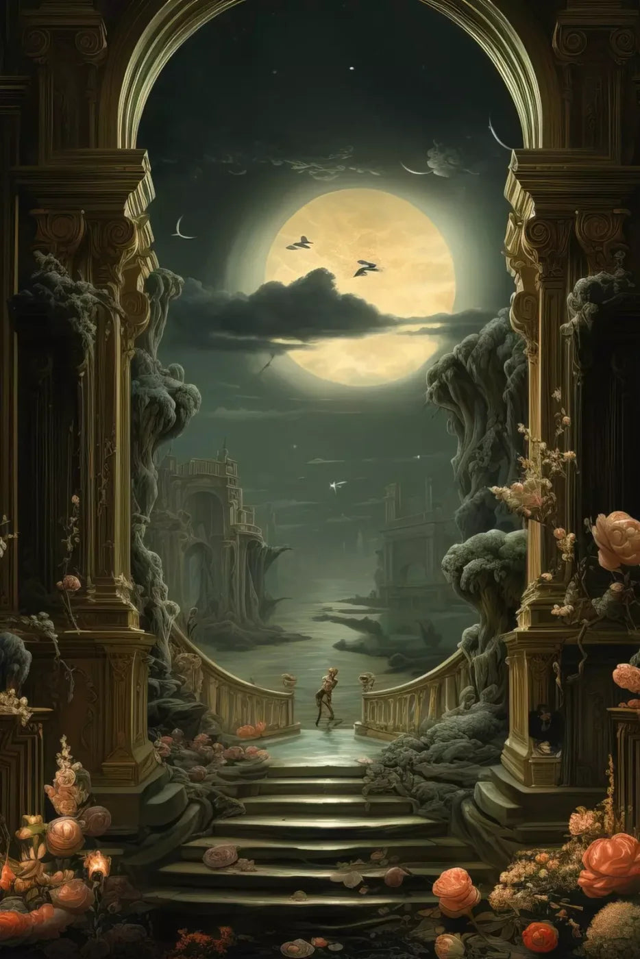 Haunted Elegance Ii 8’X12’ Ultracloth (96 X 144 Inch) Backdrop