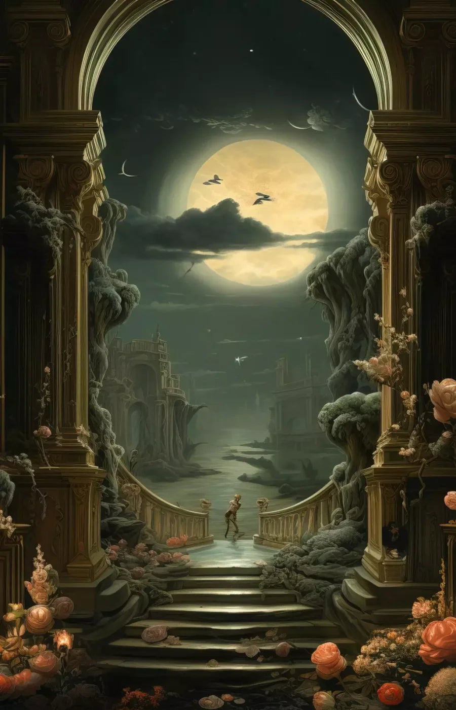 Haunted Elegance Ii 9’X14’ Ultracloth (108 X 168 Inch) Backdrop