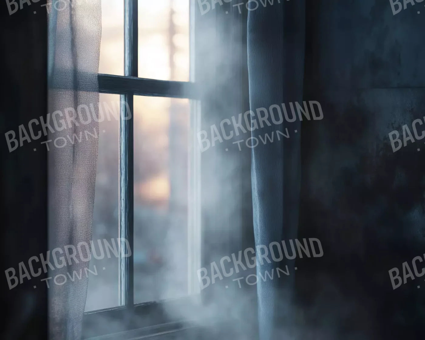 Haunted Window 10’X8’ Fleece (120 X 96 Inch) Backdrop