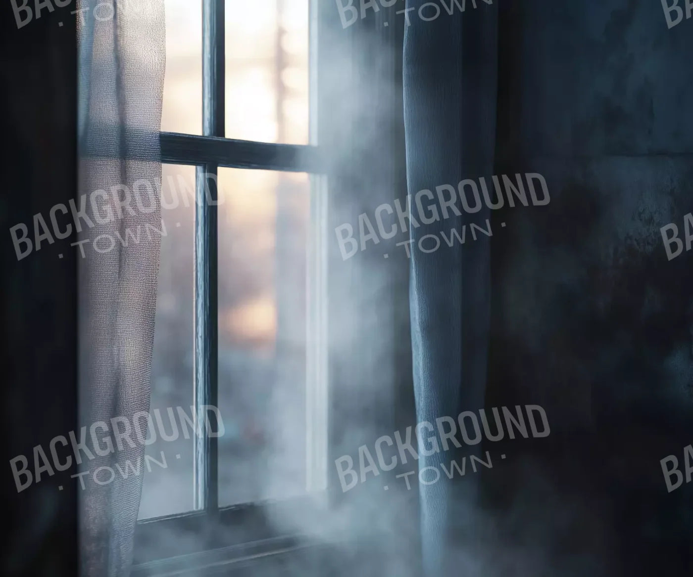Haunted Window 5’X4’2 Fleece (60 X 50 Inch) Backdrop
