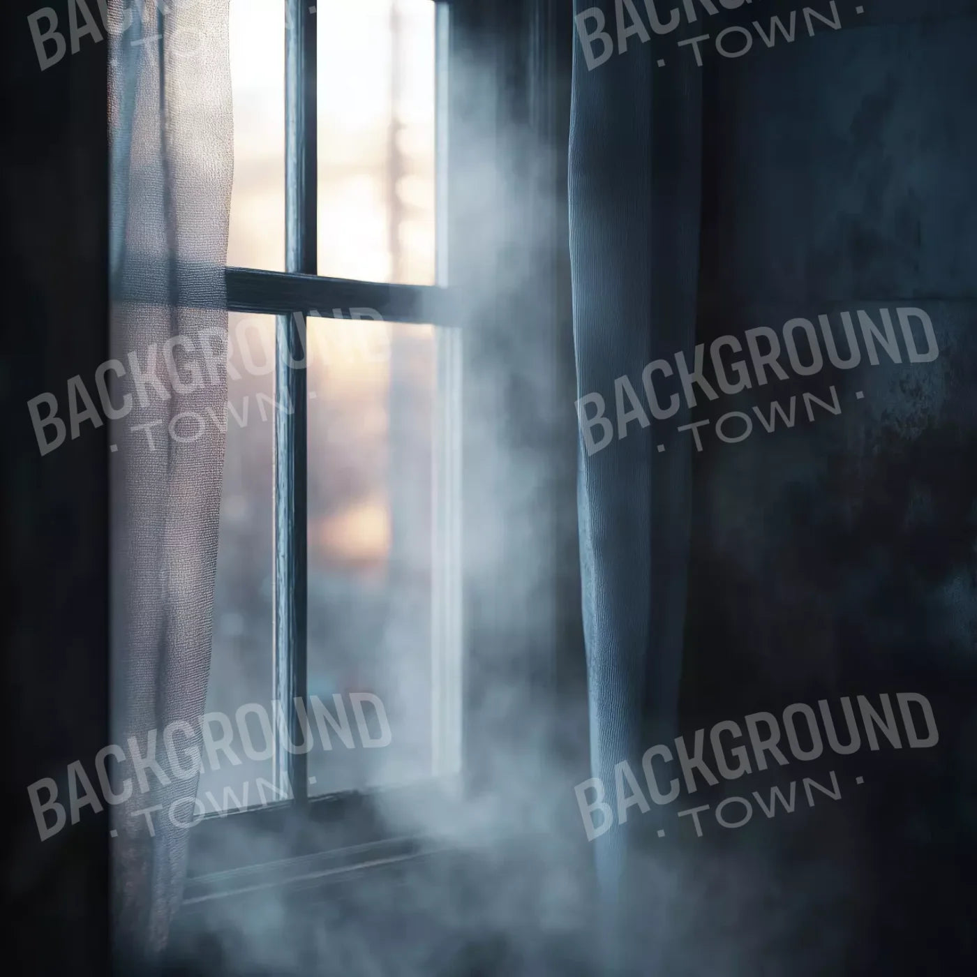 Haunted Window 8’X8’ Fleece (96 X Inch) Backdrop
