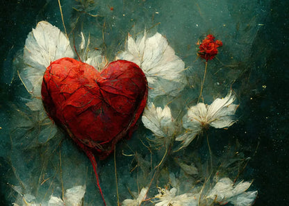 Heart I 7’X5’ Ultracloth (84 X 60 Inch) Backdrop