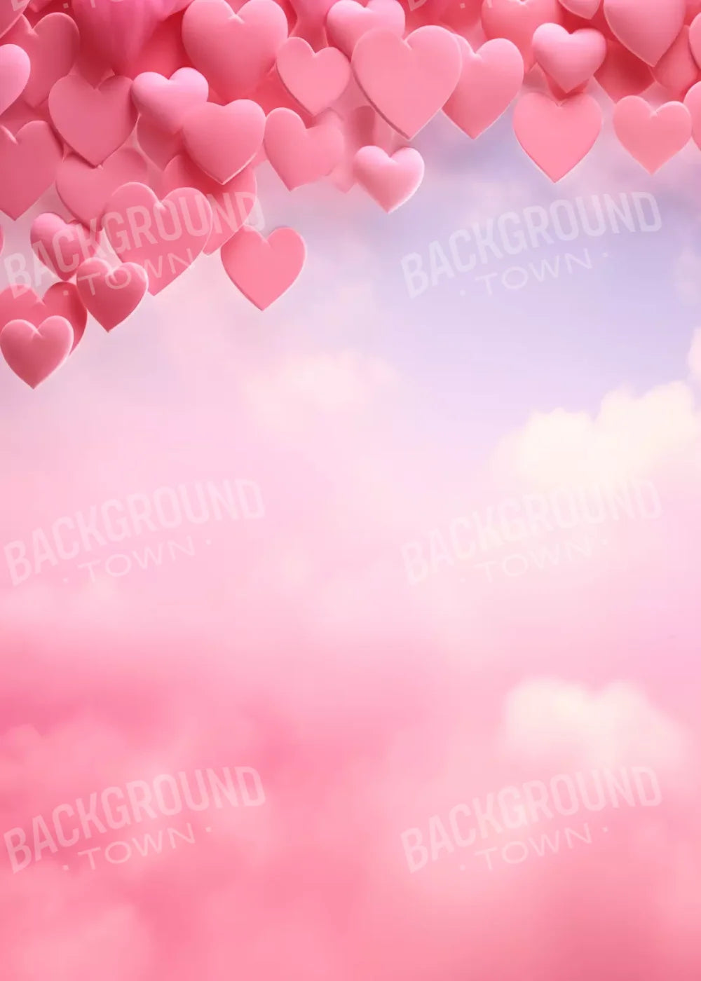 Heart In The Clouds I 5X7 Ultracloth ( 60 X 84 Inch ) Backdrop