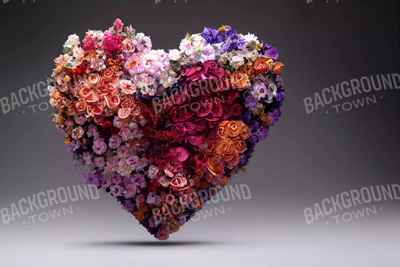 Heart Of Flowers 12’X8’ Ultracloth (144 X 96 Inch) Backdrop