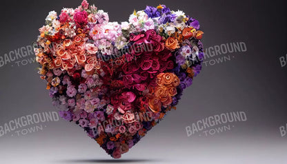 Heart Of Flowers 14’X8’ Ultracloth (168 X 96 Inch) Backdrop