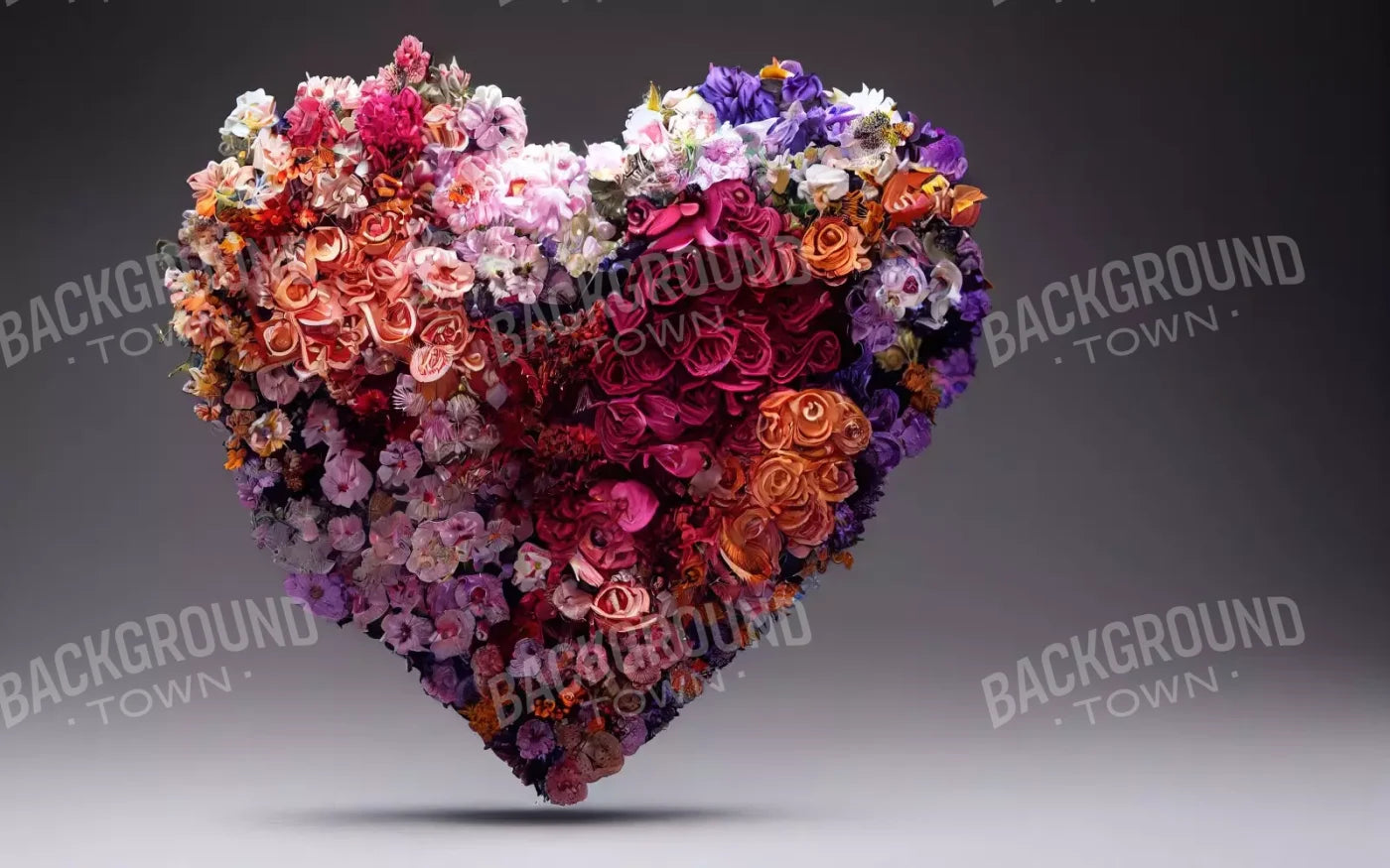 Heart Of Flowers 8’X5’ Ultracloth (96 X 60 Inch) Backdrop
