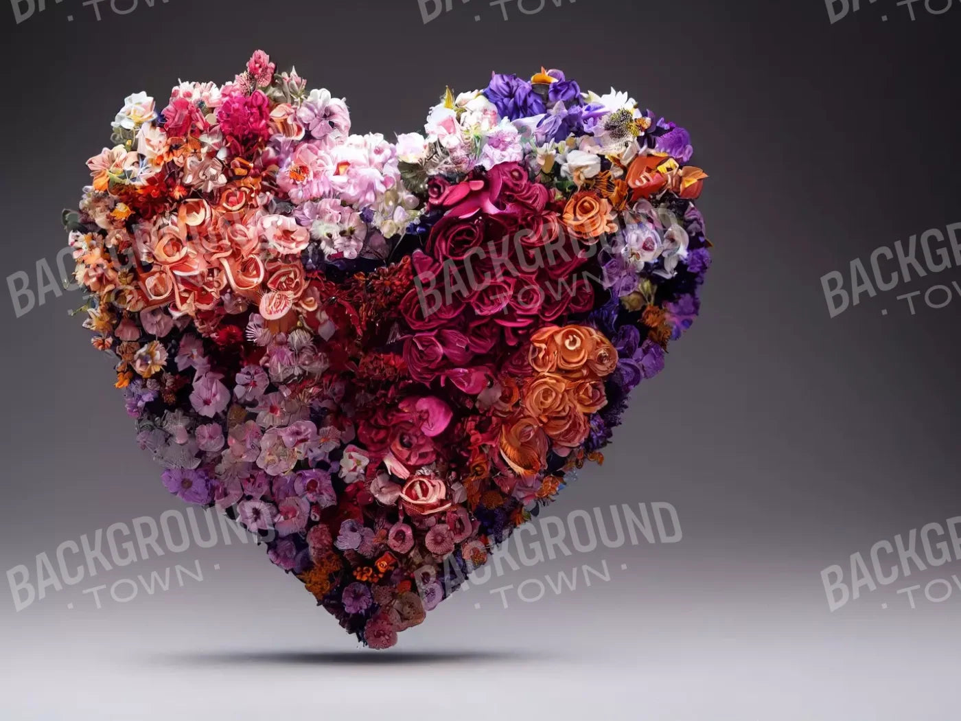 Heart Of Flowers 8’X6’ Fleece (96 X 72 Inch) Backdrop