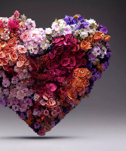 Heart Of Flowers 10’X12’ Ultracloth (120 X 144 Inch) Backdrop