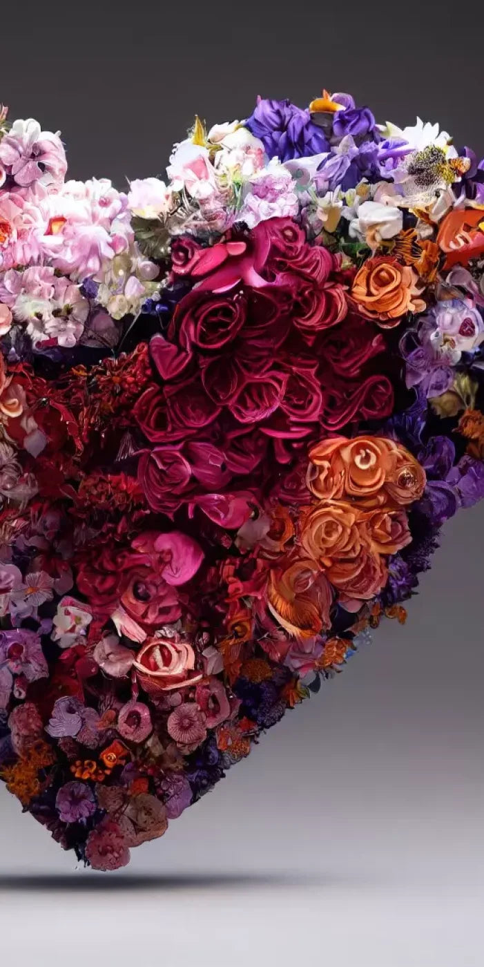 Heart Of Flowers 10’X20’ Ultracloth (120 X 240 Inch) Backdrop