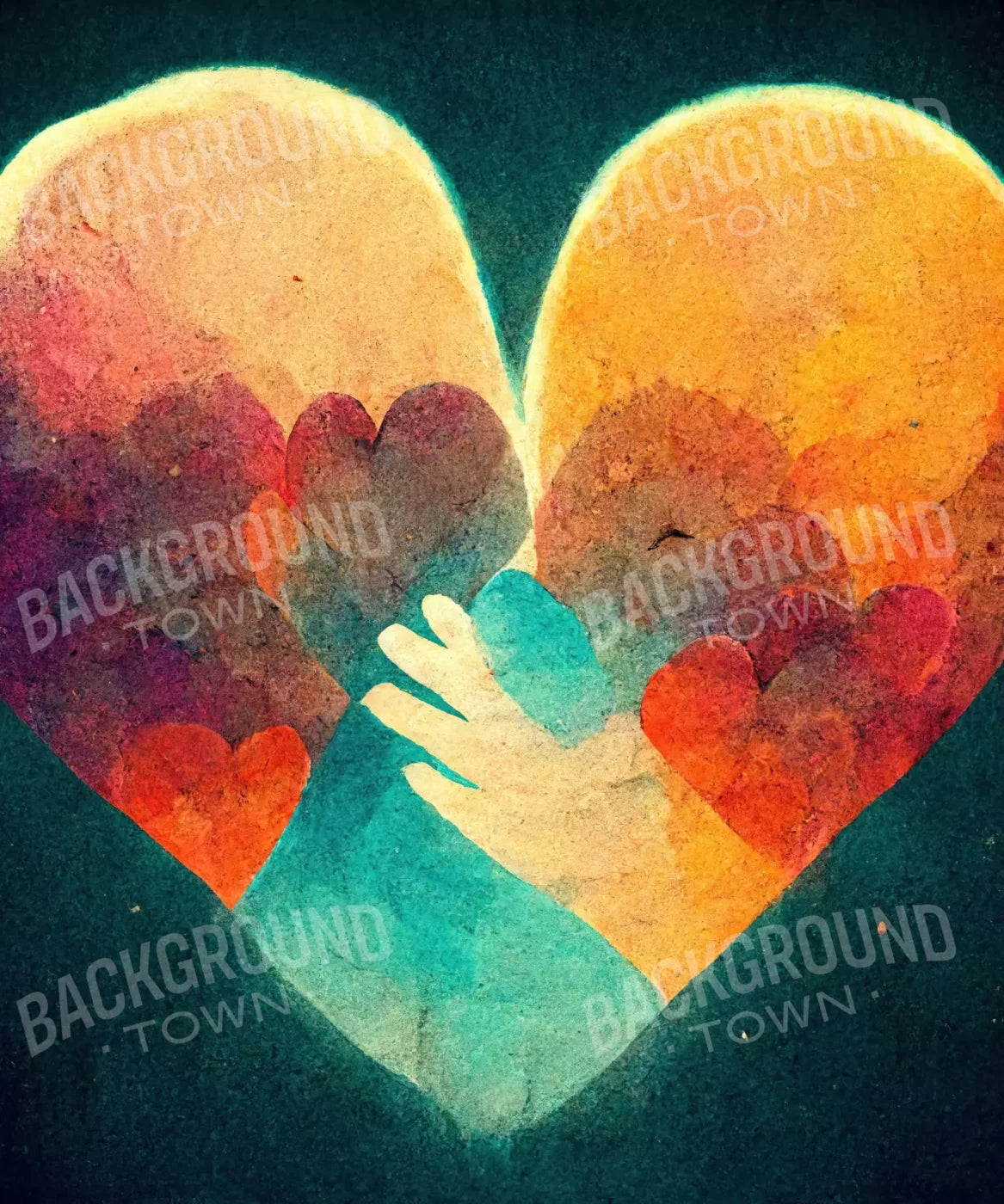 Heart Of Love 10’X12’ Ultracloth (120 X 144 Inch) Backdrop