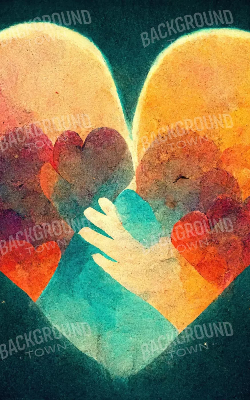 Heart Of Love 10’X16’ Ultracloth (120 X 192 Inch) Backdrop