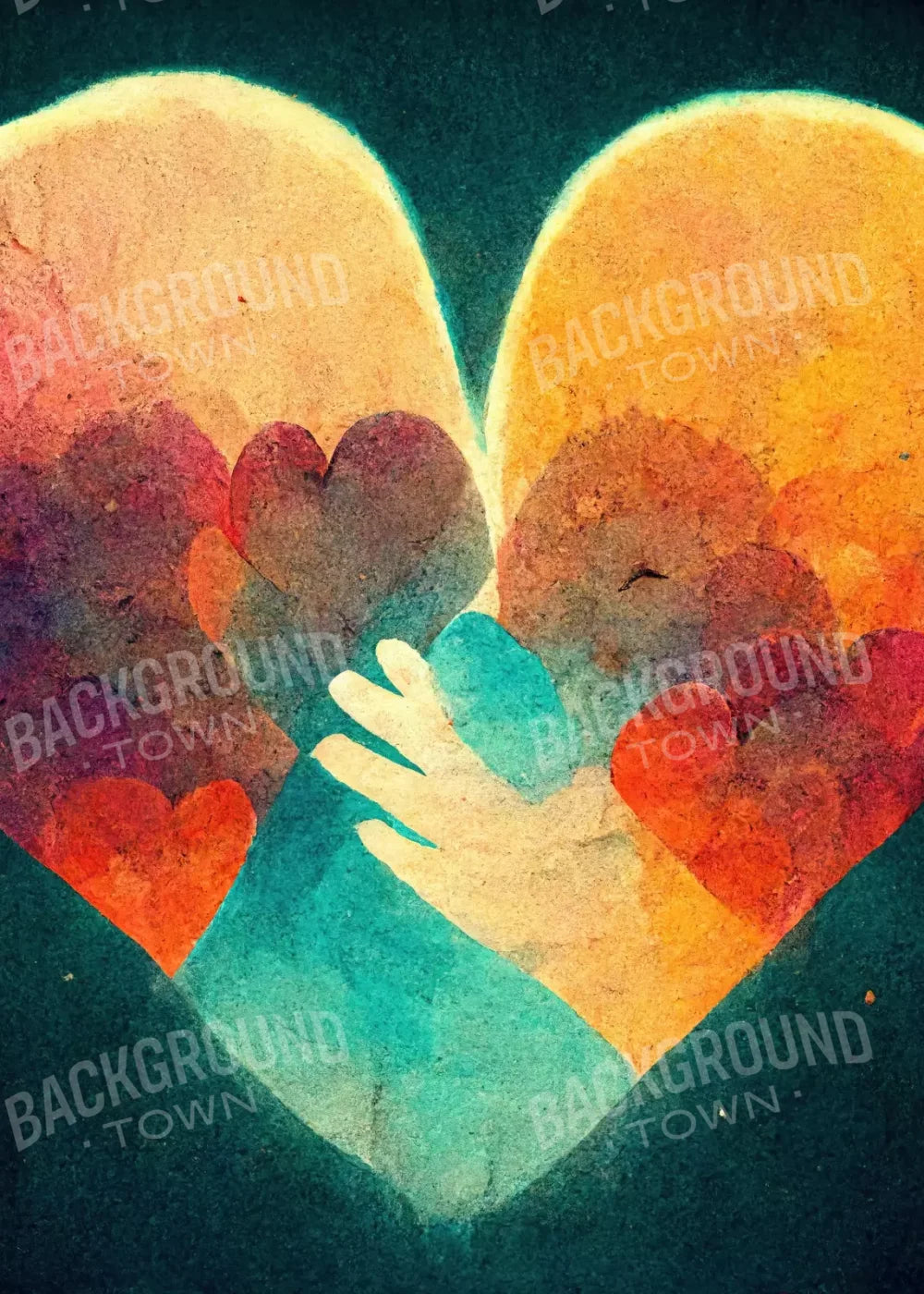 Heart Of Love 5’X7’ Ultracloth (60 X 84 Inch) Backdrop