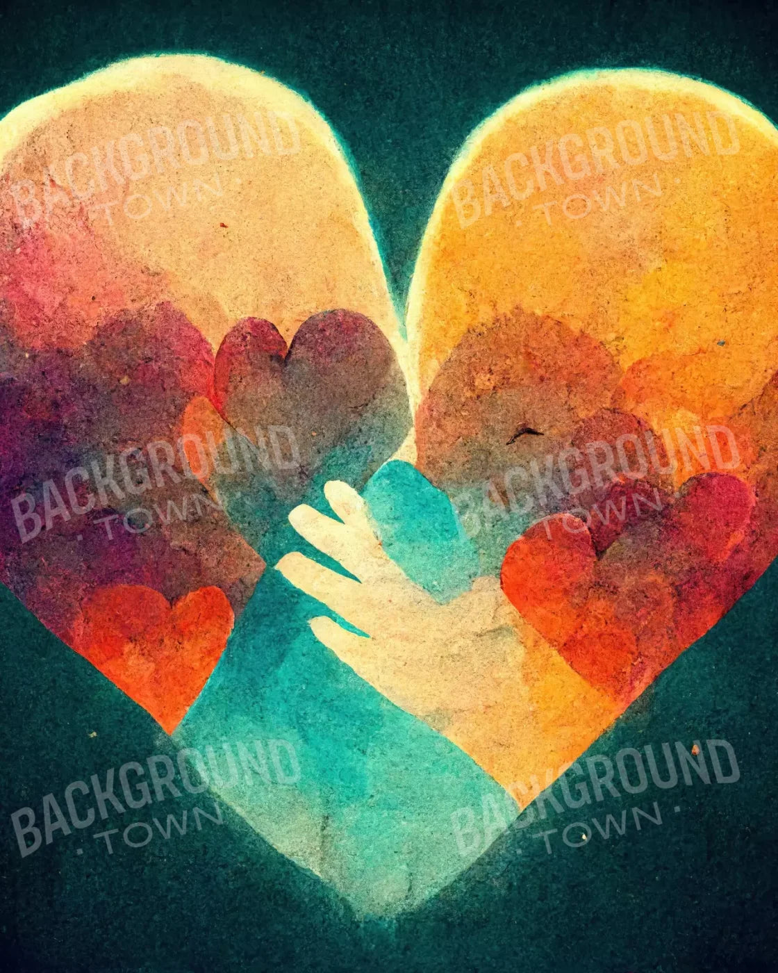 Heart Of Love 8’X10’ Fleece (96 X 120 Inch) Backdrop