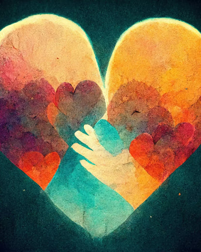 Heart Of Love 8’X10’ Fleece (96 X 120 Inch) Backdrop