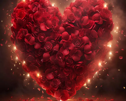 Heart On Fire 10’X8’ Fleece (120 X 96 Inch) Backdrop
