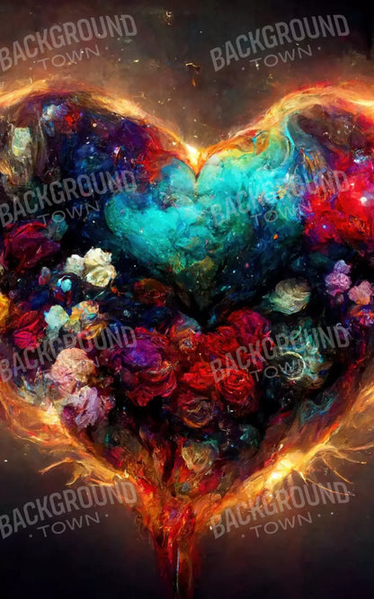 Heart On Fire Ii 5’X8’ Ultracloth (60 X 96 Inch) Backdrop