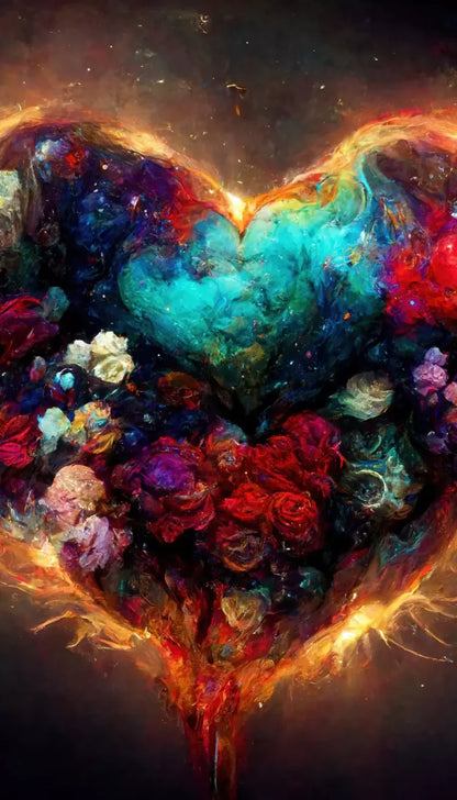 Heart On Fire Ii 8’X14’ Ultracloth (96 X 168 Inch) Backdrop