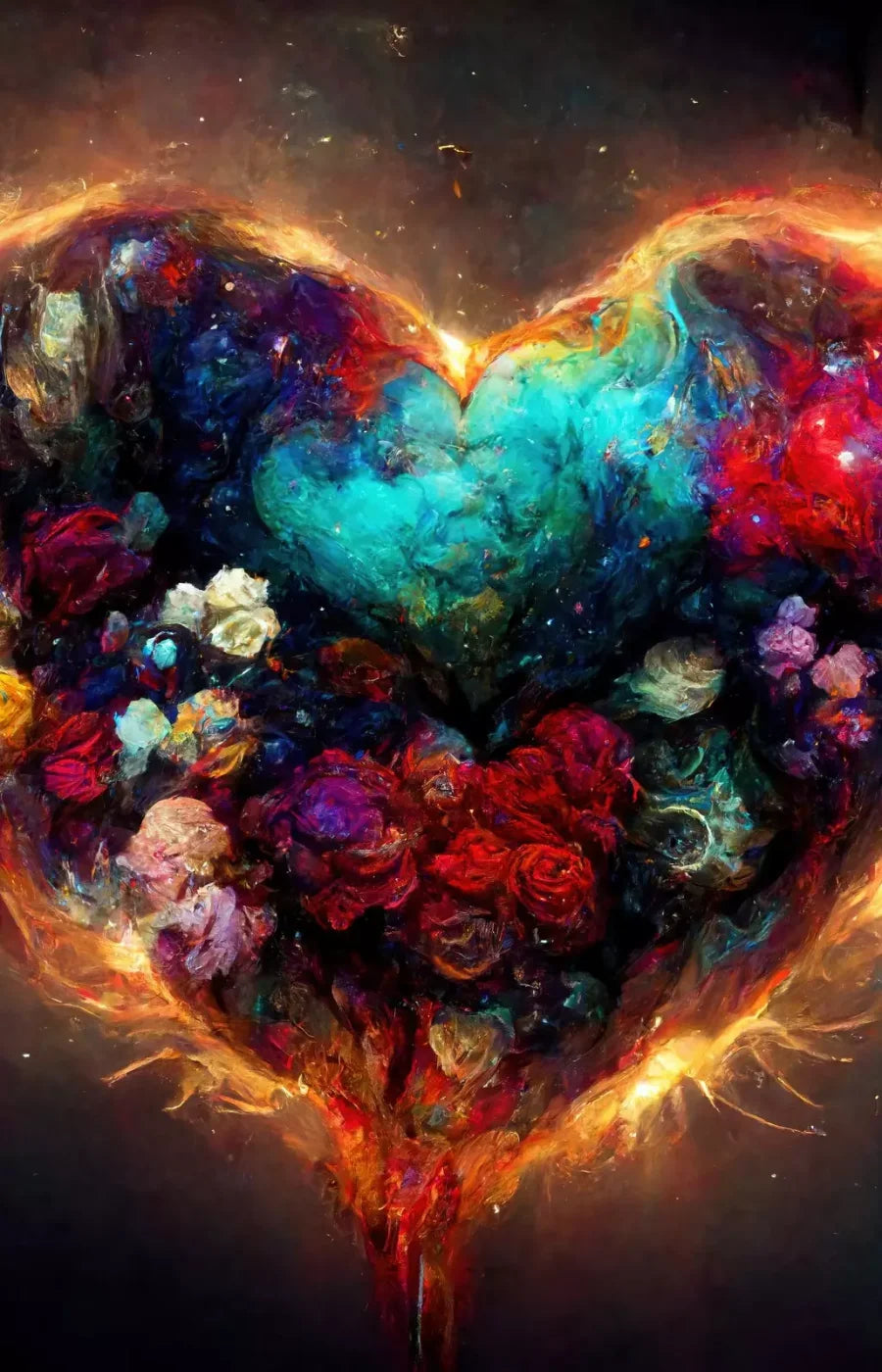 Heart On Fire Ii 9’X14’ Ultracloth (108 X 168 Inch) Backdrop