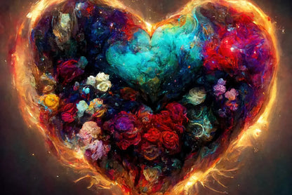 Heart On Fire Ii 12’X8’ Ultracloth (144 X 96 Inch) Backdrop