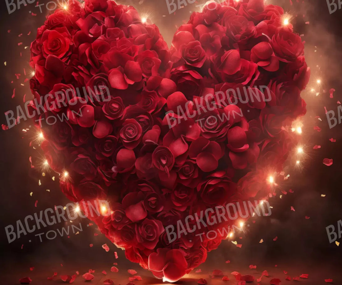 Heart On Fire 5’X4’2 Fleece (60 X 50 Inch) Backdrop