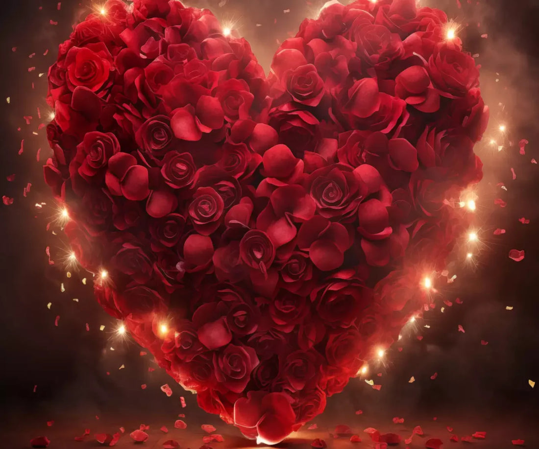 Heart On Fire 5’X4’2 Fleece (60 X 50 Inch) Backdrop