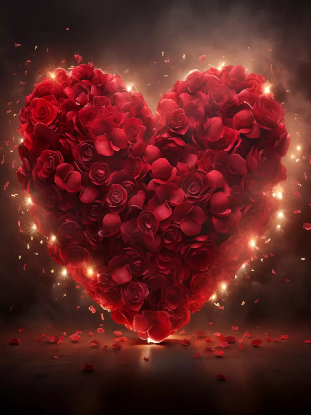 Heart On Fire 6’X8’ Fleece (72 X 96 Inch) Backdrop