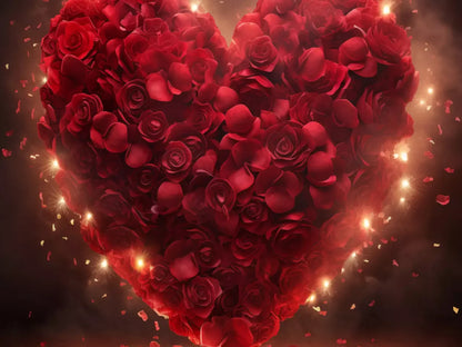 Heart On Fire 8’X6’ Fleece (96 X 72 Inch) Backdrop