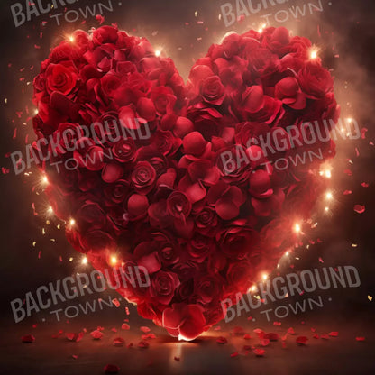 Heart On Fire 8’X8’ Fleece (96 X Inch) Backdrop