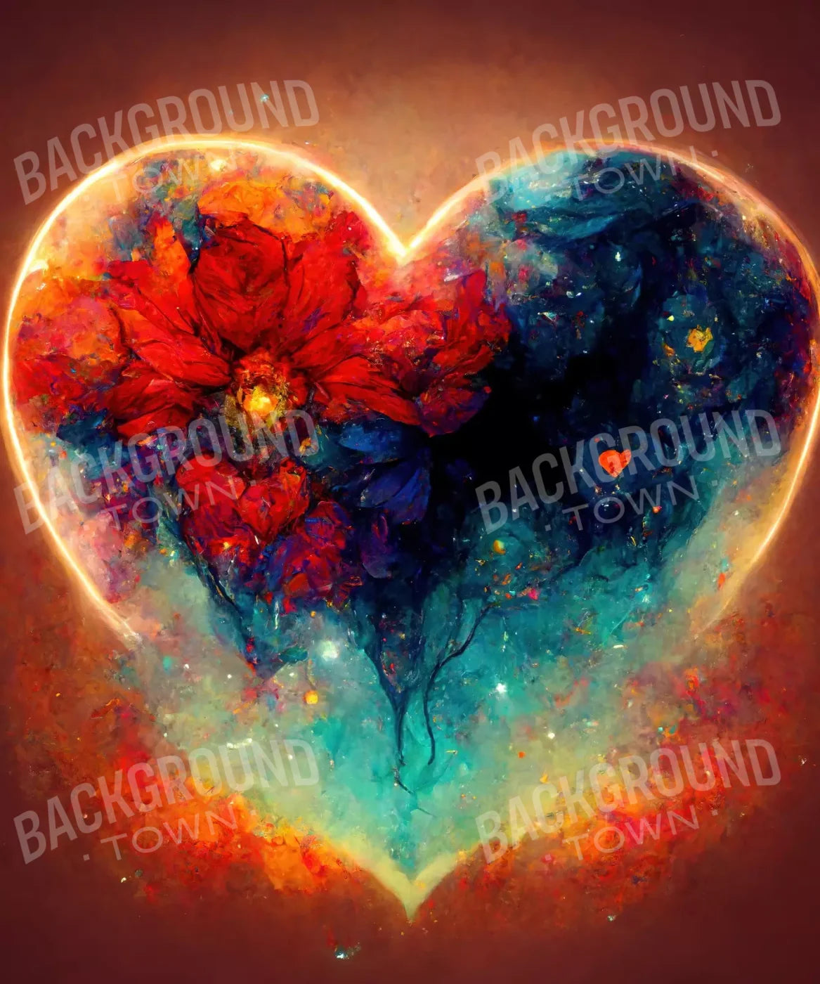 Heart On Fire Iii 10’X12’ Ultracloth (120 X 144 Inch) Backdrop