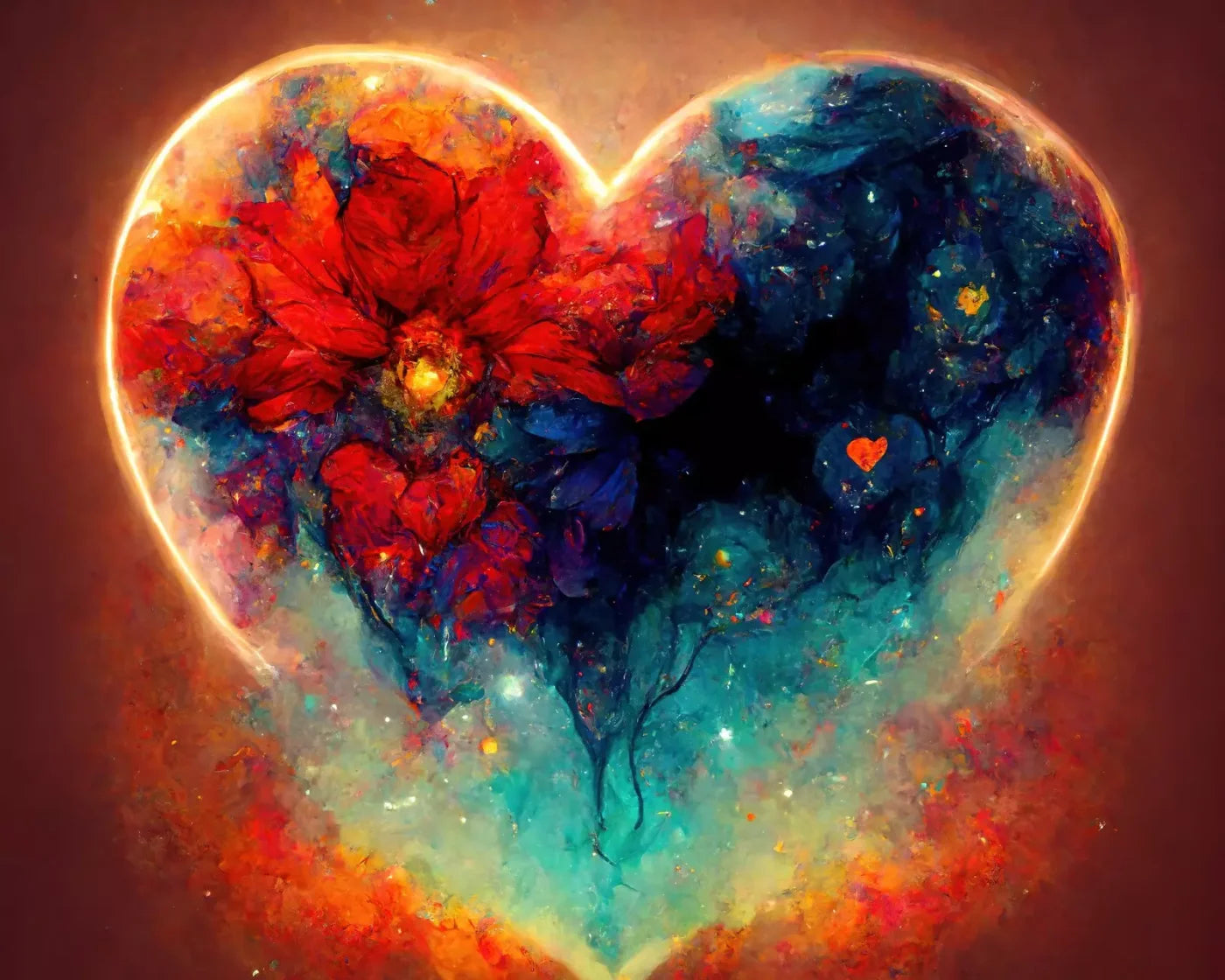 Heart On Fire Iii 10’X8’ Fleece (120 X 96 Inch) Backdrop