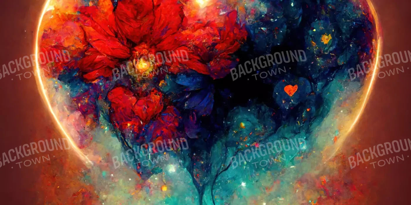Heart On Fire Iii 16’X8’ Ultracloth (192 X 96 Inch) Backdrop